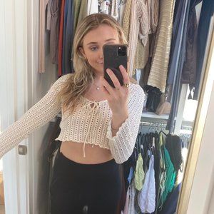 Bershka long sleeve crop top